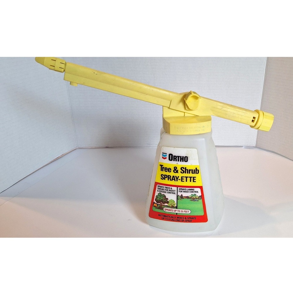 Vintage Ortho Tree & Shrub Spray-Ette Hose End Sprayer Chevron 05-8 Yellow